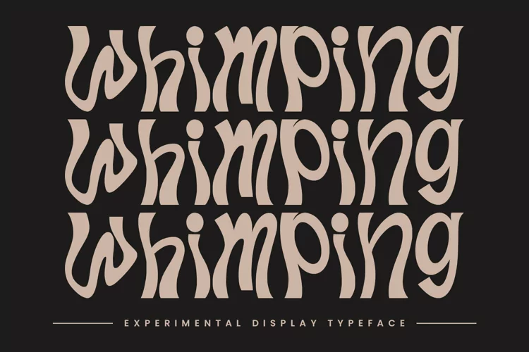Whimping Experimental Display Typeface
