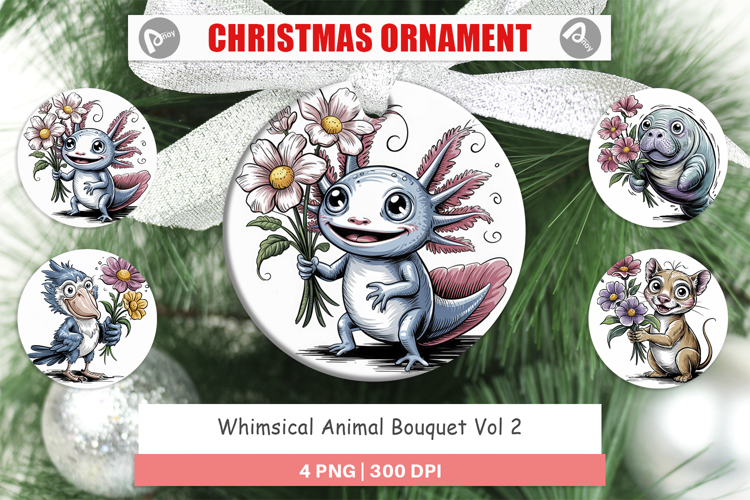 Ornament Whimsical Animal Bouquet