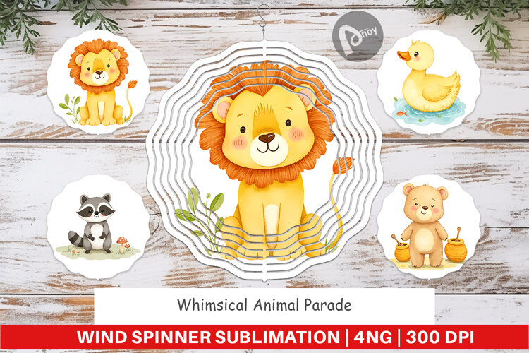 Wind Spinner Whimsical Animal Parade example image 1