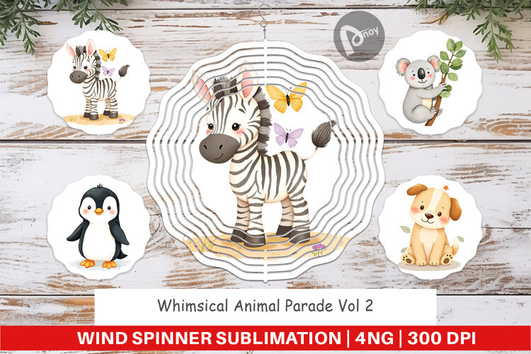 Wind Spinner Whimsical Animal Parade example image 1