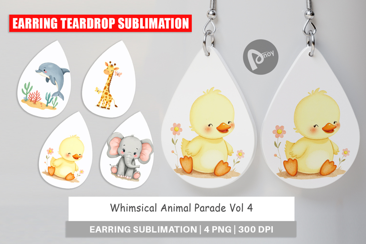 Earring Whimsical Animal Parade