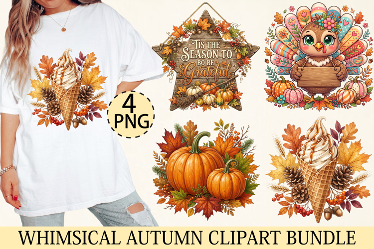 Whimsical Autumn Clipart Sublimation
