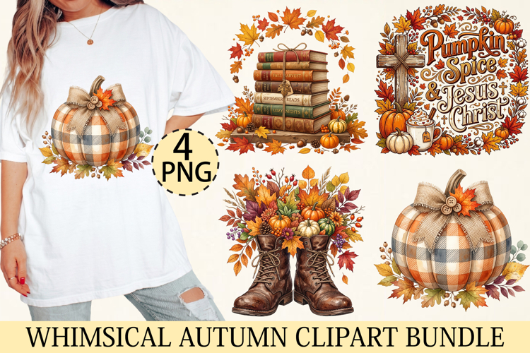 Whimsical Autumn Clipart Sublimation