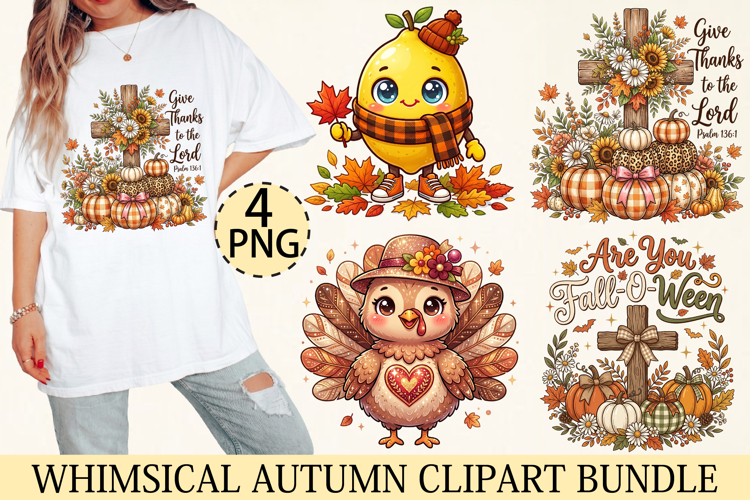 Whimsical Autumn Clipart Sublimation