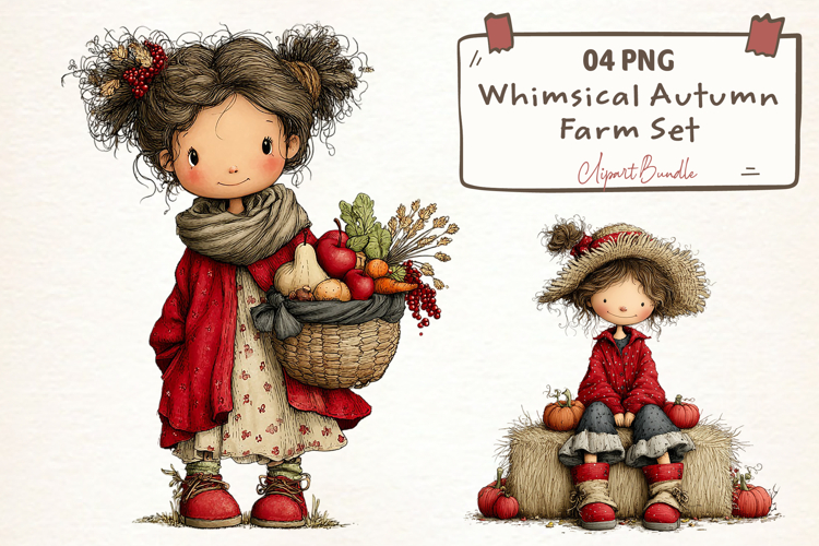 Whimsical Autumn Farm Clipart