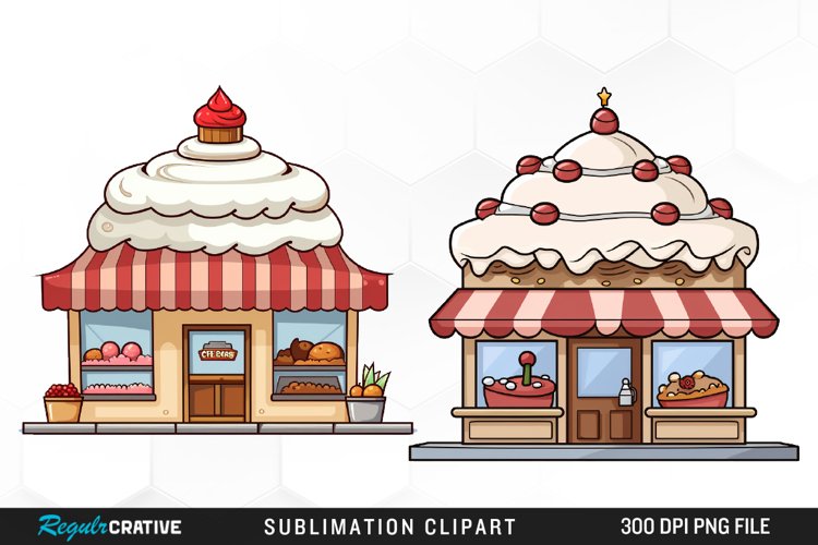 Whimsical Bakery Sublimation PNG Clipart