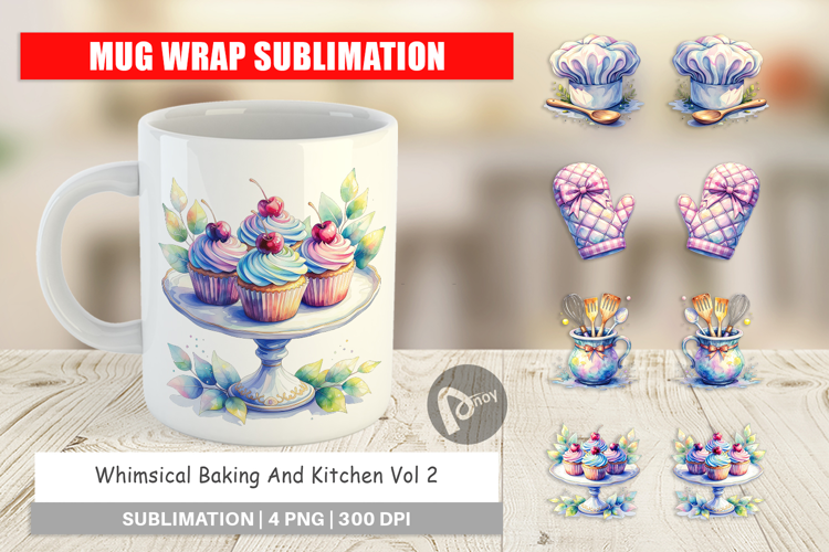 Baking Queen Kitchen Mug Wrap