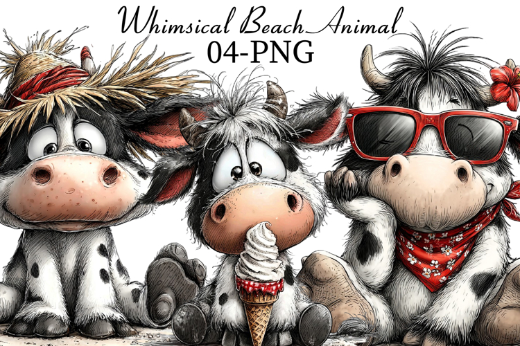 Whimsical Beach Animal Clipart