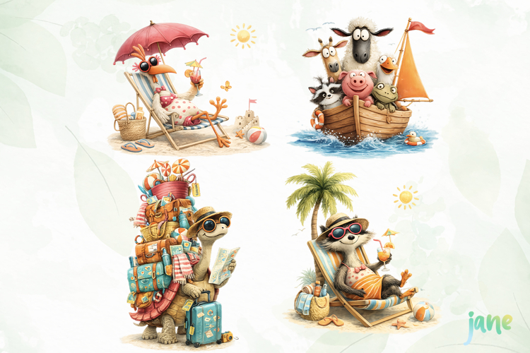 Whimsical Beach Animals