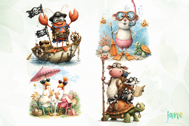 Whimsical Beach Animals