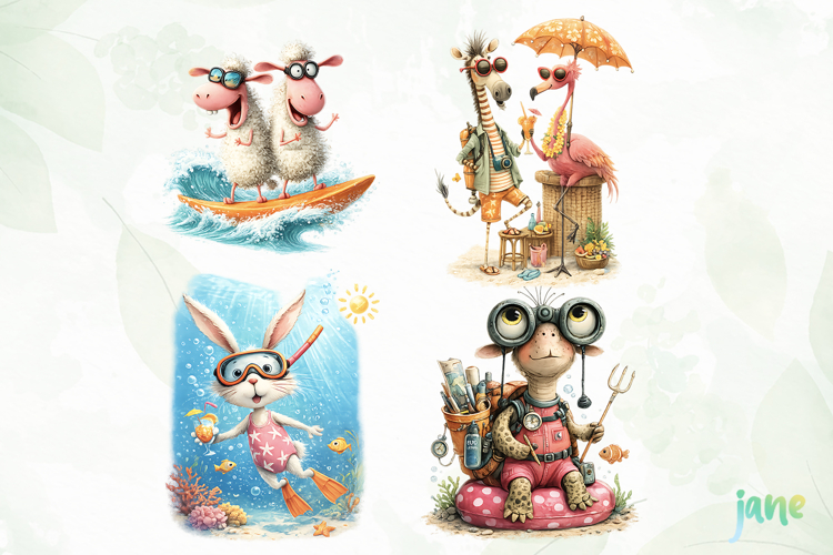 Whimsical Beach Animals