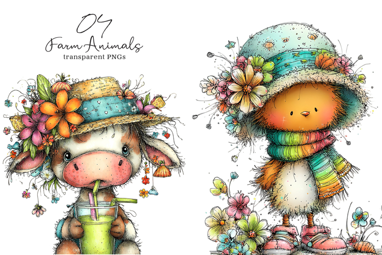 Beach Farm Animals PNG Clipart