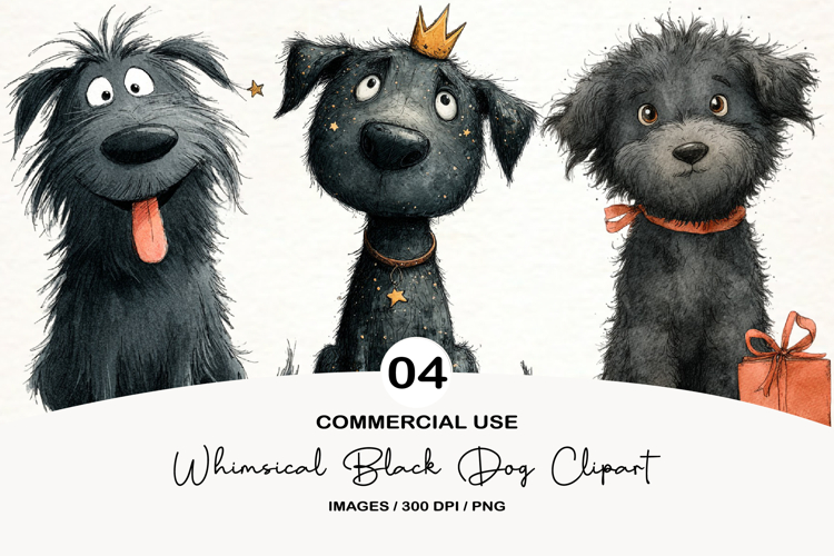 Black Dog Clipart Image 6