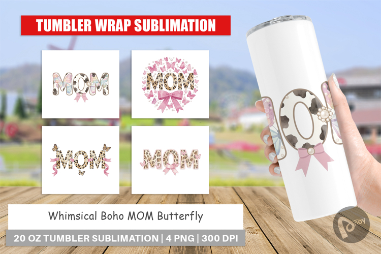 Boho MOM Butterfly Tumbler