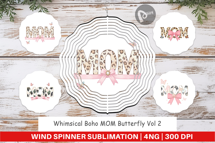 Boho MOM Butterfly Wind Spinner