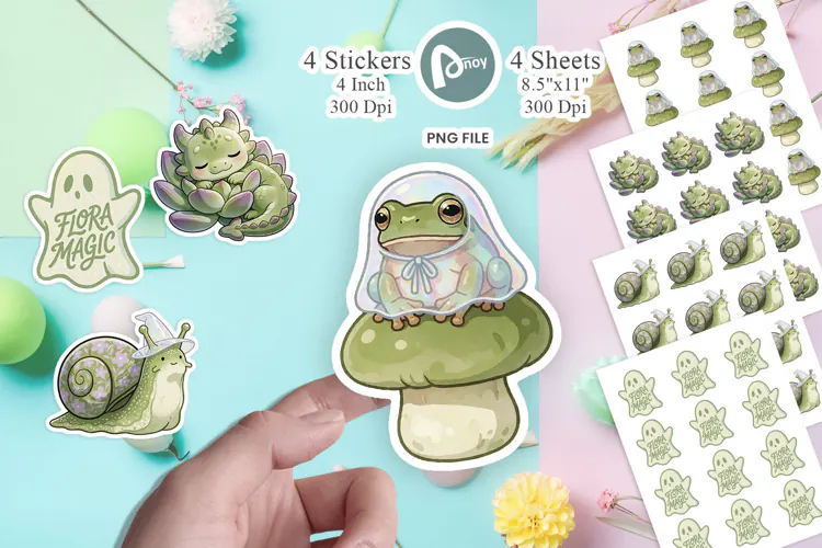 Botanical Ghost Flora Sticker