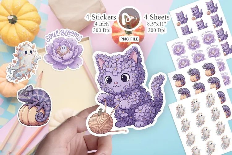 Botanical Ghost Flora Sticker