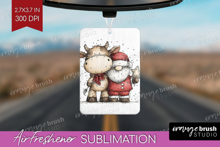 Whimsical Christmas Air Freshener PNG - Cute Animal PNG