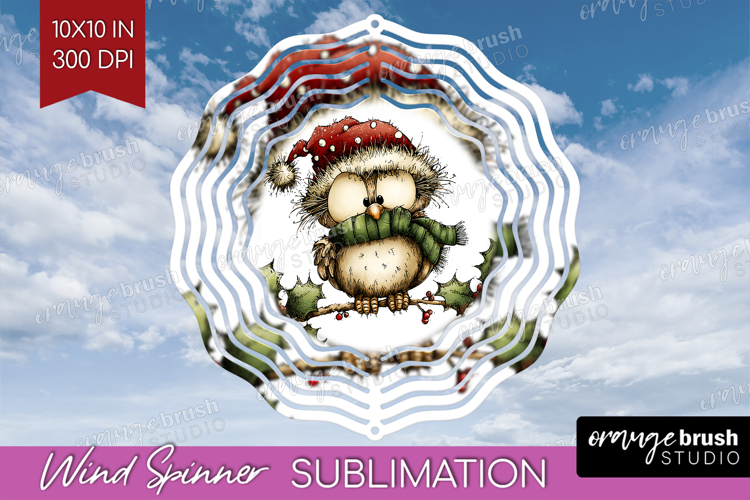 Whimsical Christmas Wind Spinner Sublimation PNG - Cute
