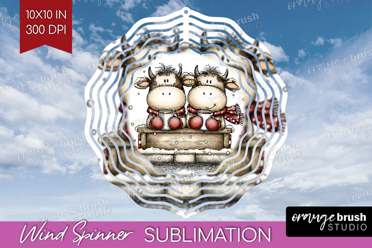 Whimsical Christmas Wind Spinner Sublimation PNG - Cute