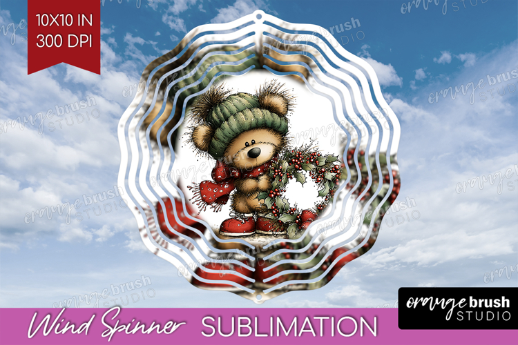 Whimsical Christmas Wind Spinner Sublimation PNG - Cute