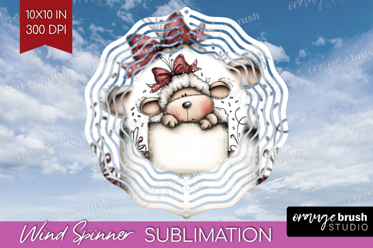Whimsical Christmas Wind Spinner Sublimation PNG - Cute