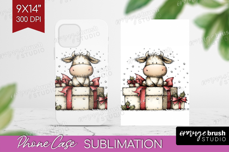 Whimsical Christmas Phone Case PNG - Cute Animal Case PNG