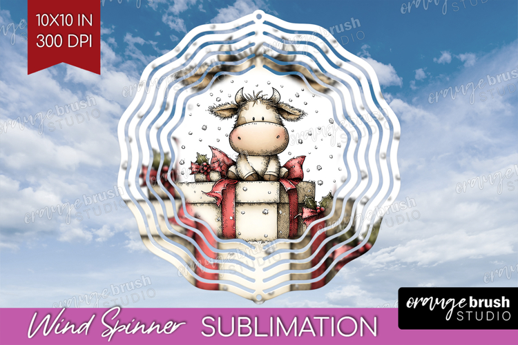 Whimsical Christmas Wind Spinner Sublimation PNG - Cute