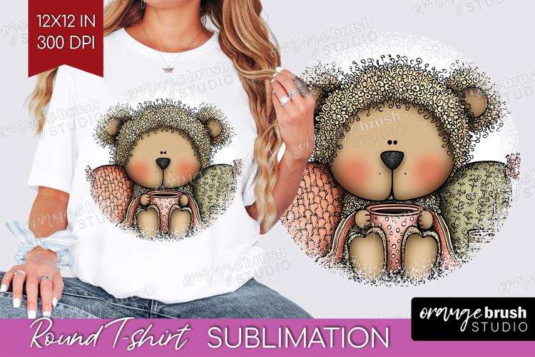 Whimsical Christmas Round Tshirt Background - Cute Animal