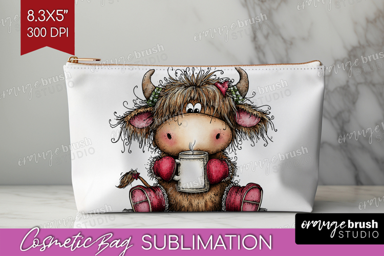 Whimsical Christmas Cosmetic Bag - Cute Animal Makeup Bag