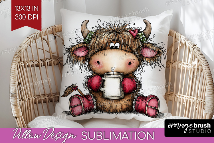 Whimsical Christmas Pillow Sublimation - Cute Animal Pillow