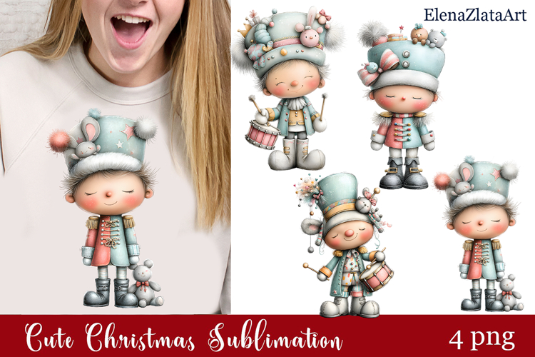 Whimsical Christmas clipart. Winter clipart Sublimation