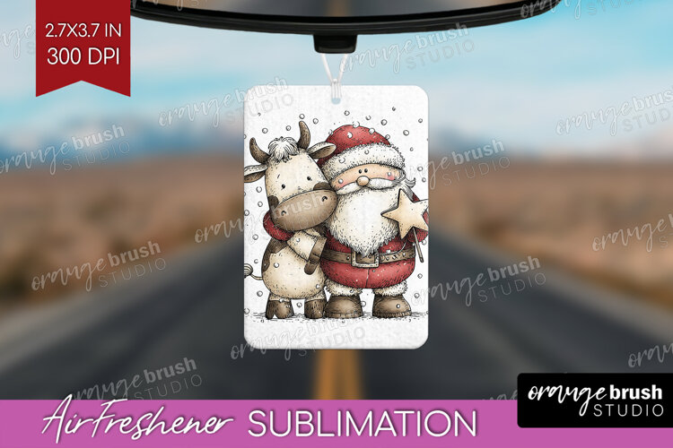 Whimsical Christmas Air Freshener PNG - Cute Animal PNG example image 1