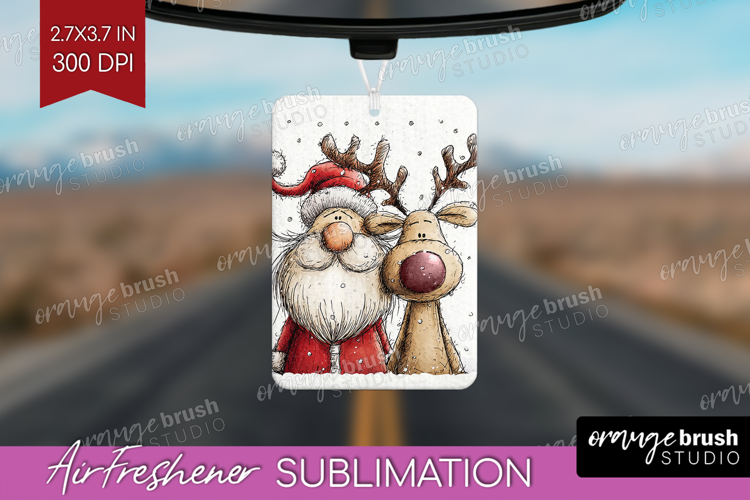 Whimsical Christmas Air Freshener PNG - Cute Animal PNG