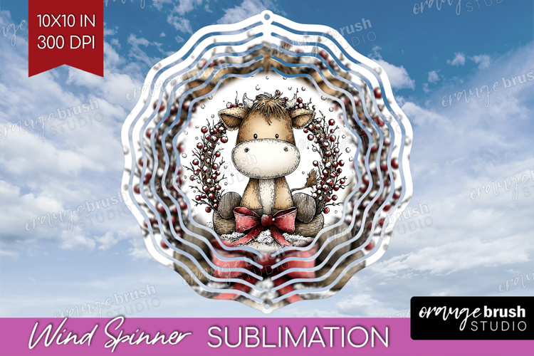 Whimsical Christmas Wind Spinner Sublimation PNG - Cute