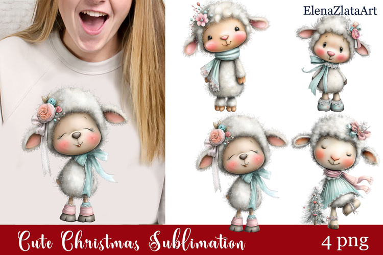 Whimsical Christmas clipart. Winter clipart Sublimation