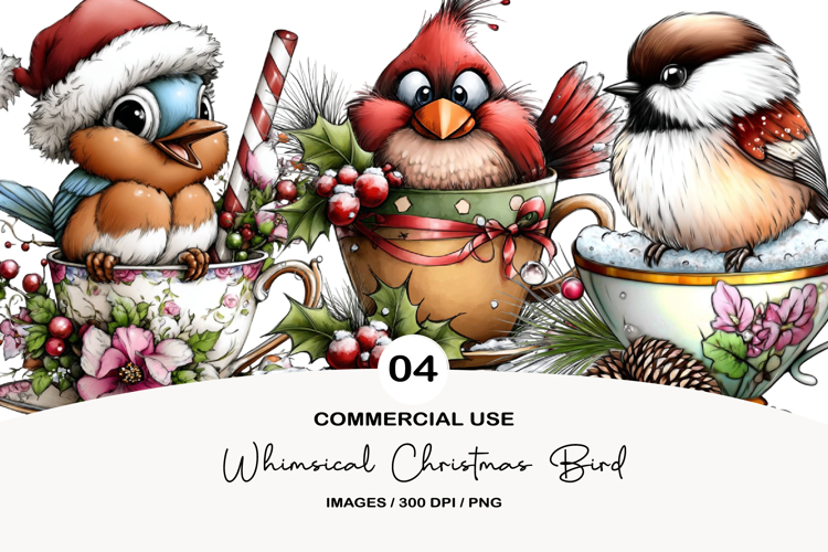 Whimsical Christmas Bird