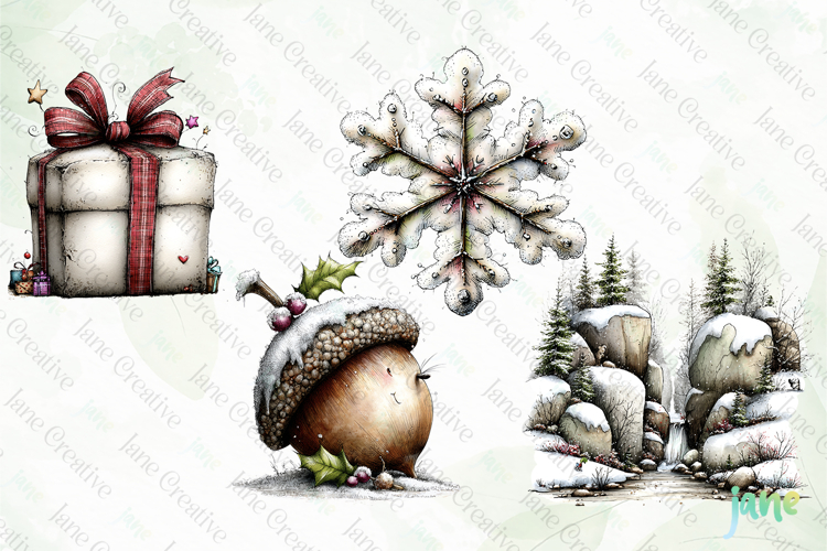 Christmas Watercolor Png Image 3