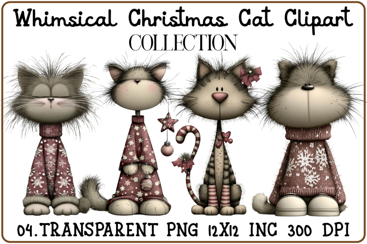 Christmas Cat Clipart Image 14