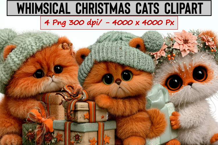 Christmas Cat Clipart Image 5