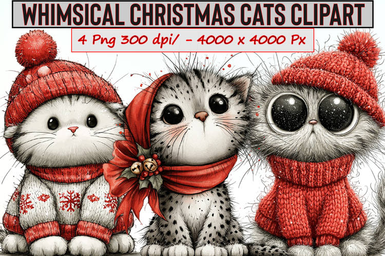 Christmas Cat Clipart Image 11