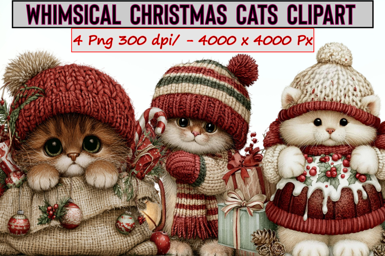 Christmas Cat Clipart Image 9