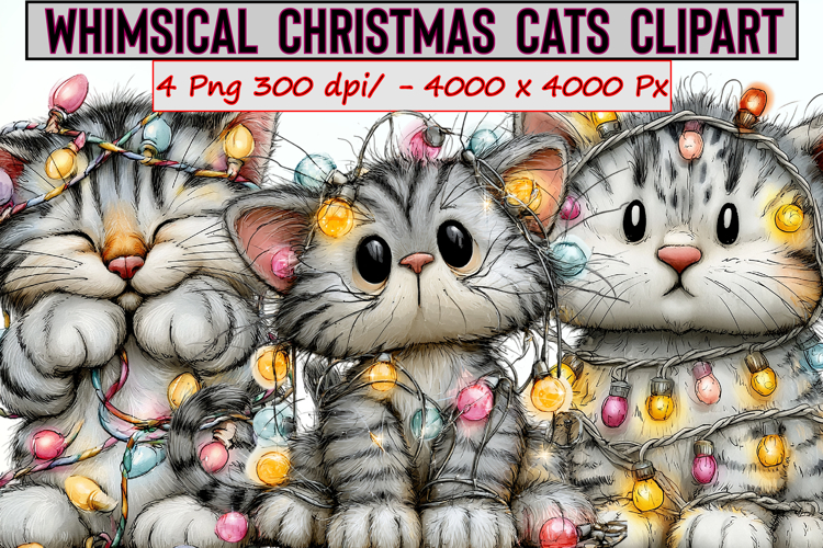 Christmas Cat Clipart Image 17