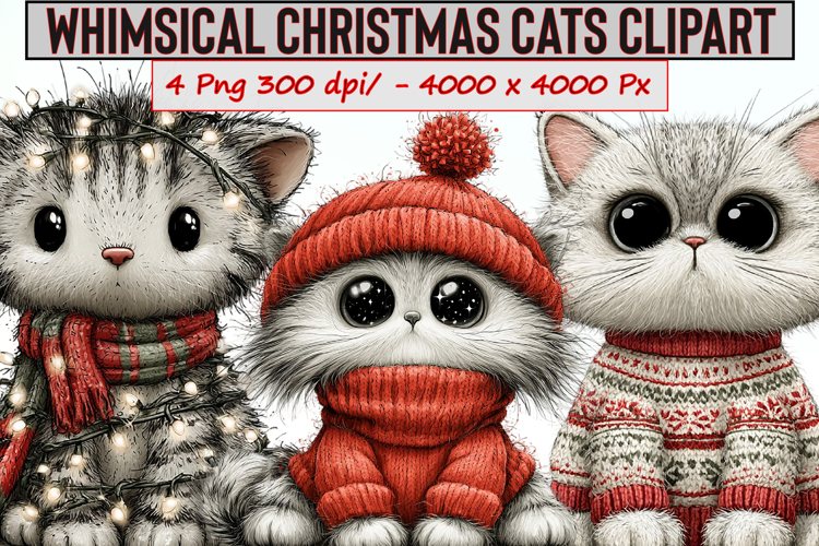Christmas Cat Clipart Image 12