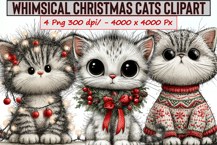 Christmas Cat Clipart Image 14
