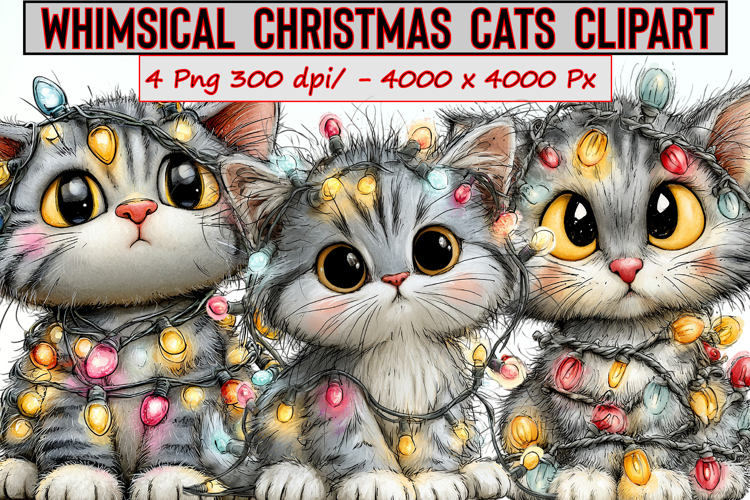 Christmas Cat Clipart Image 16