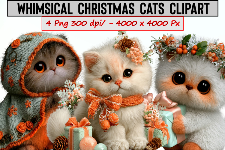 Christmas Cat Clipart Image 6