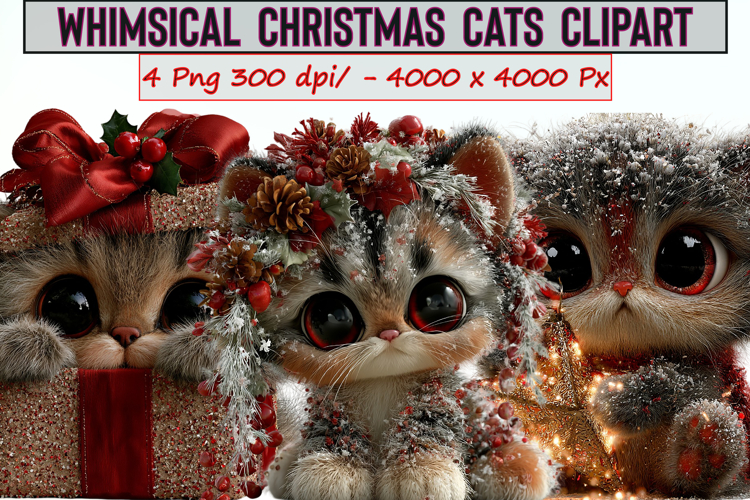 Christmas Cat Clipart Image 4