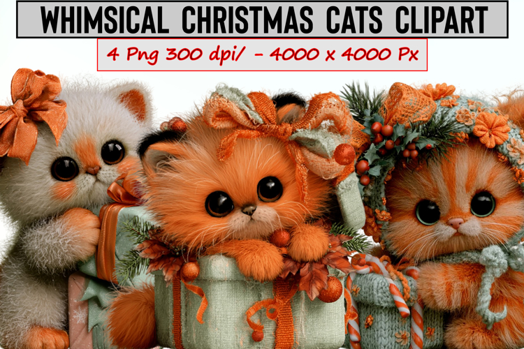 Christmas Cat Clipart Image 7