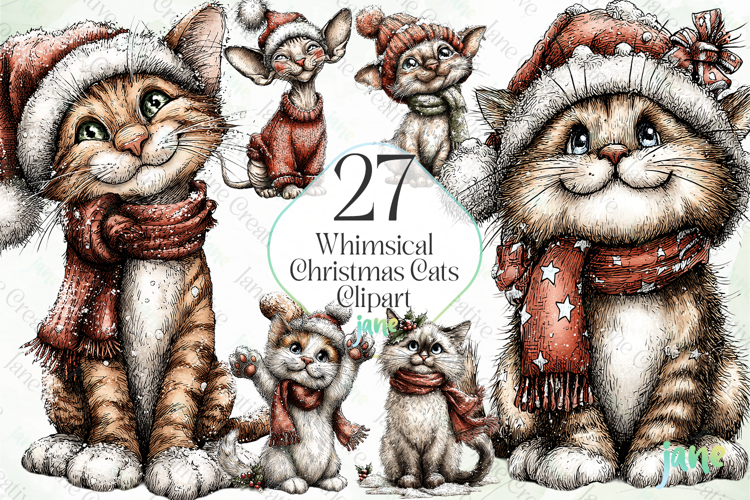 Christmas Cat Clipart Image 19